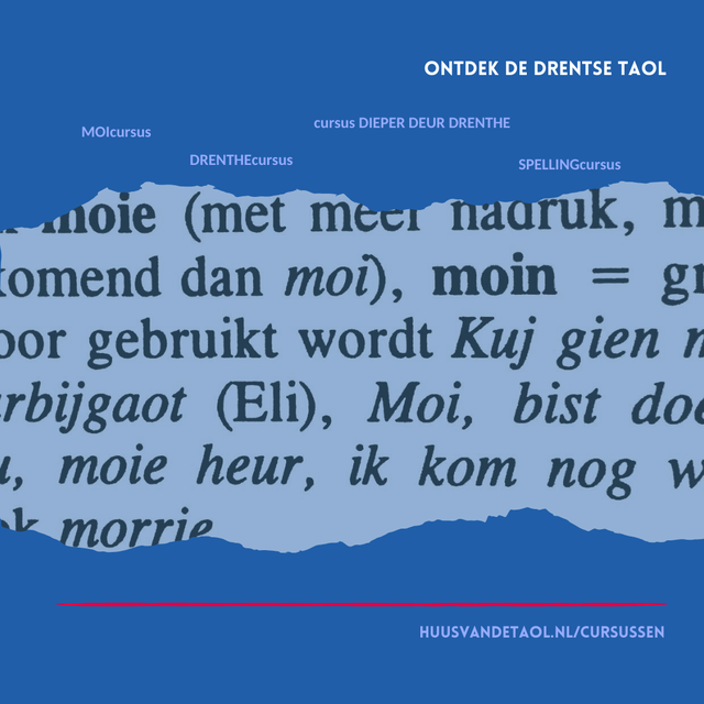 Nieuwe cursussen over de Drentse taal en cultuur in Elim en Hollandscheveld