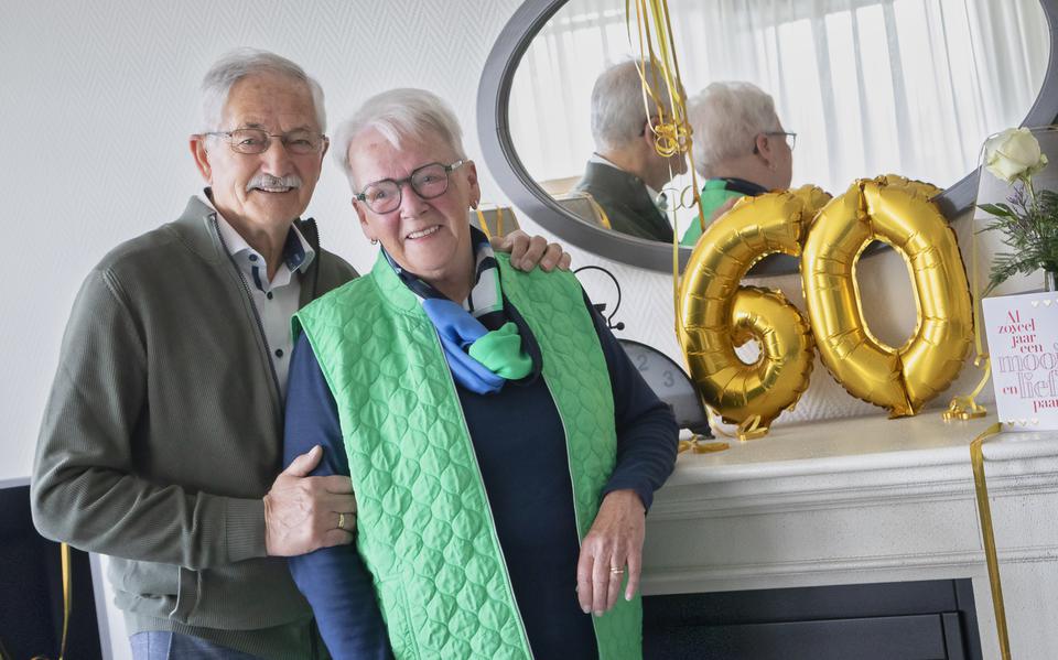 Piet en Jannie van Marmeren zijn 60 jaar getrouwd.
