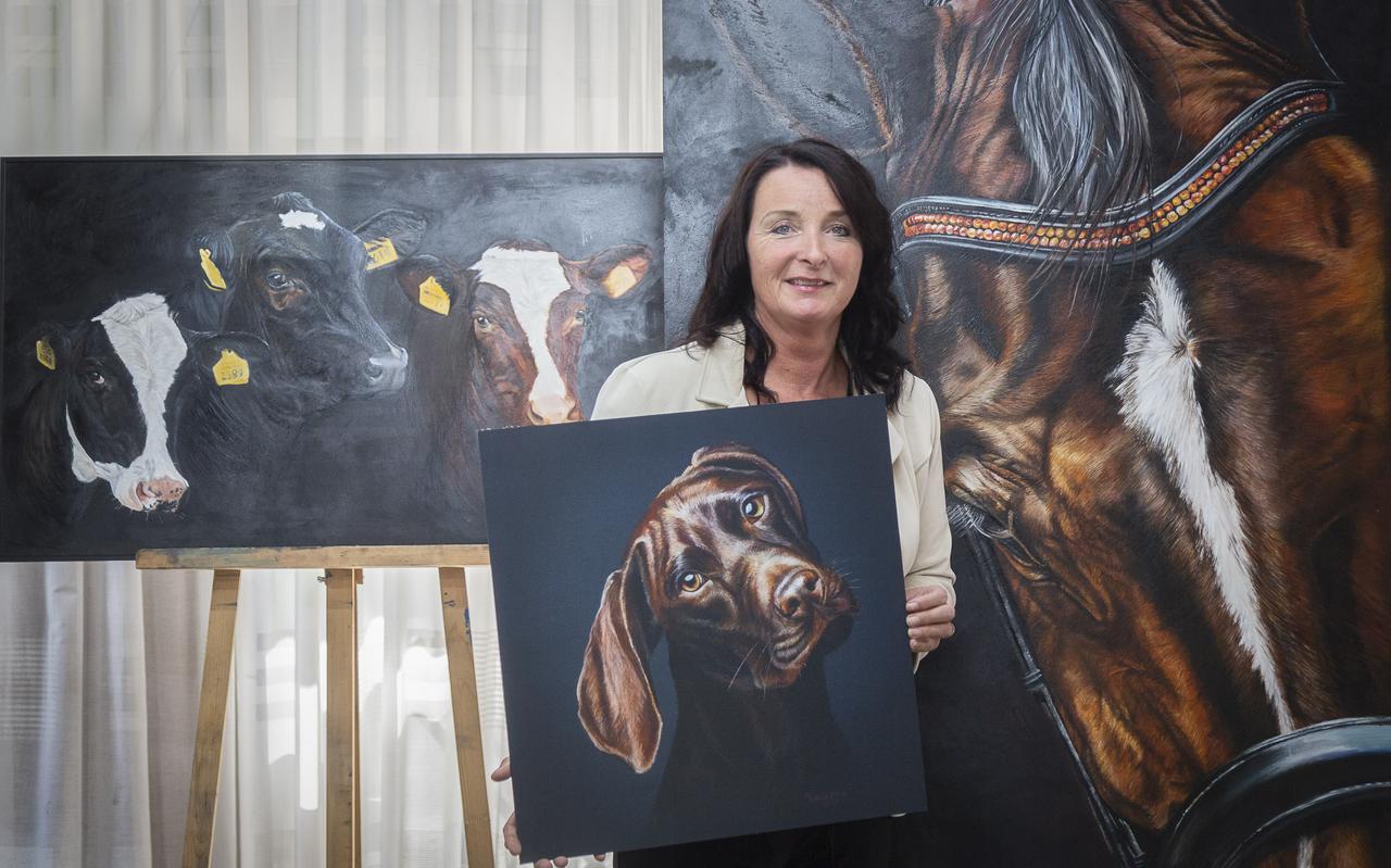 Schilderen en tekenen zijn passies van Rolinda Otten uit Elim. Zij beeldt vaak paarden, honden en katten af.