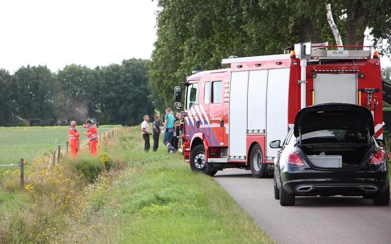 De motorrijder is in Wijster ter plaatse aan zijn verwondingen overleden. Foto: De Vries Media. 
