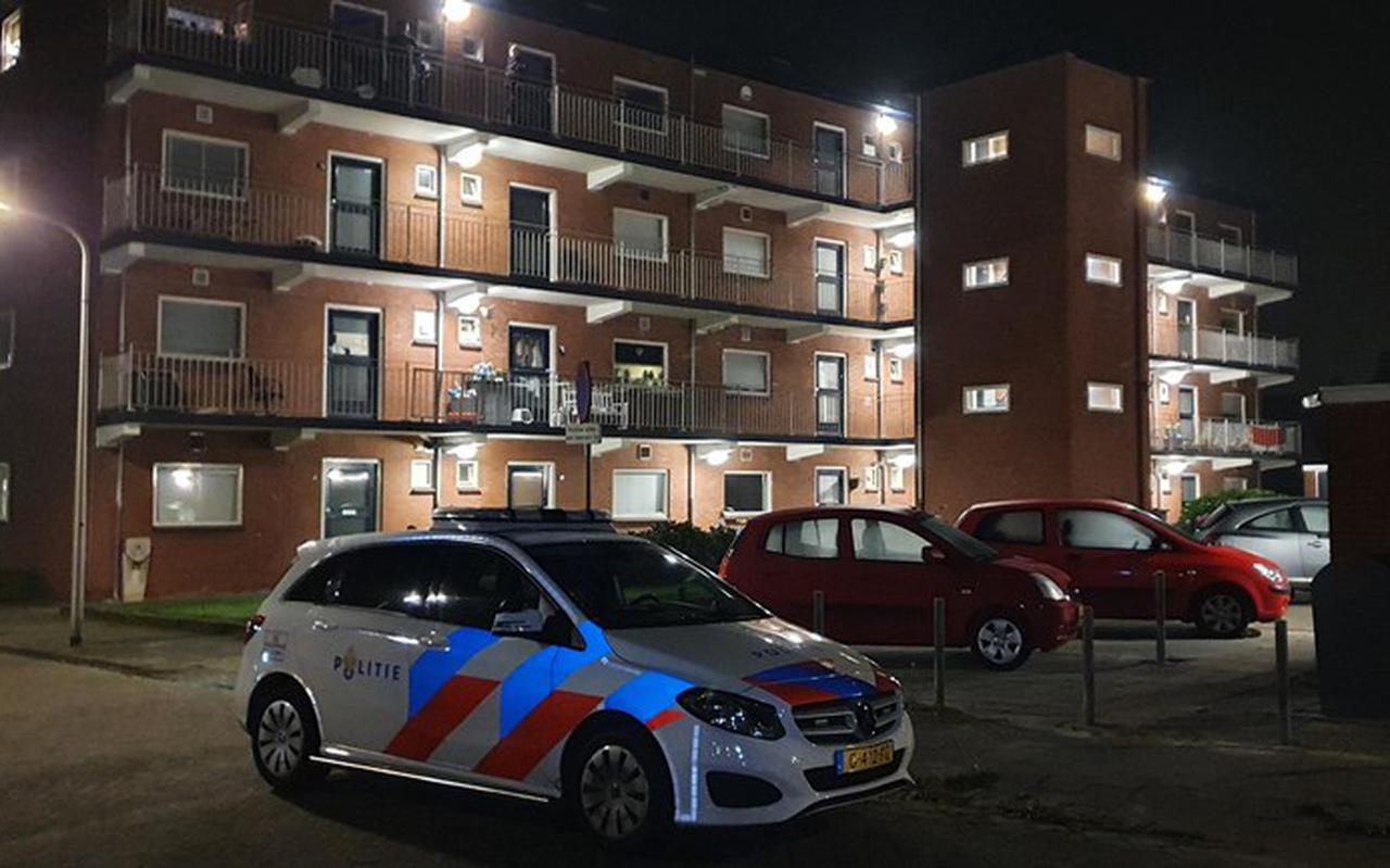 De flat in Hoogeveen waar de schietpartij gebeurde. Foto: Harm Meter. 