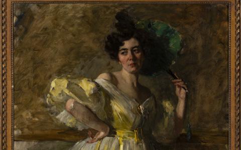 Thérèse Schwartze (1851-1918), Portret van Lizzy Ansingh, ongedateerd, olieverf op doek, 196 x 116 cm. 